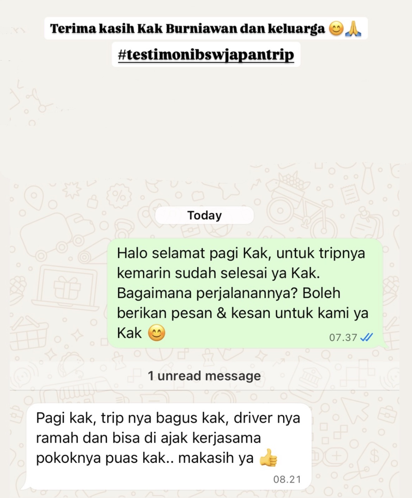Client testimonial screenshot 10